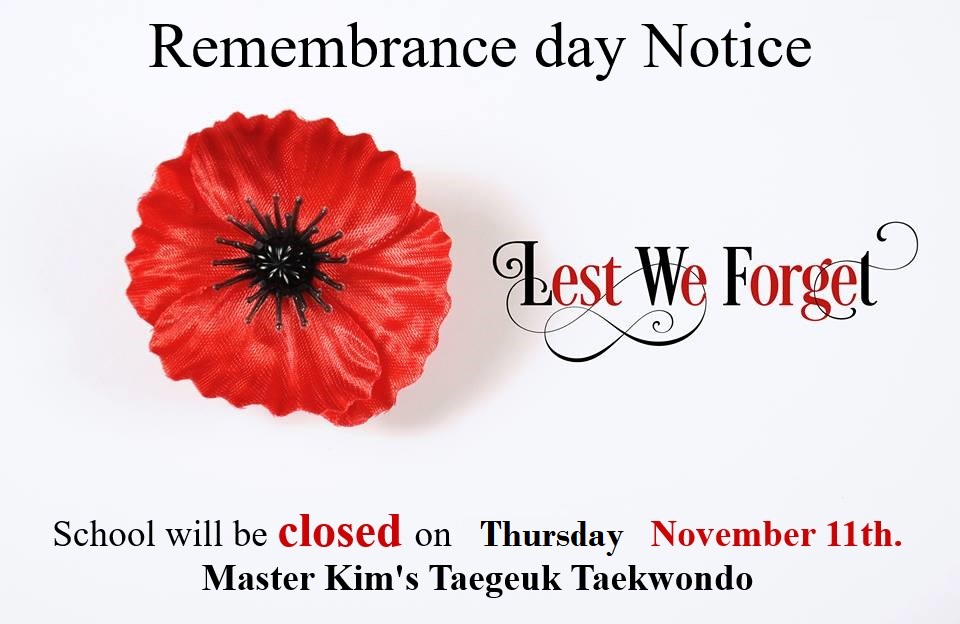 REMEMBRANCE DAY NOTICE