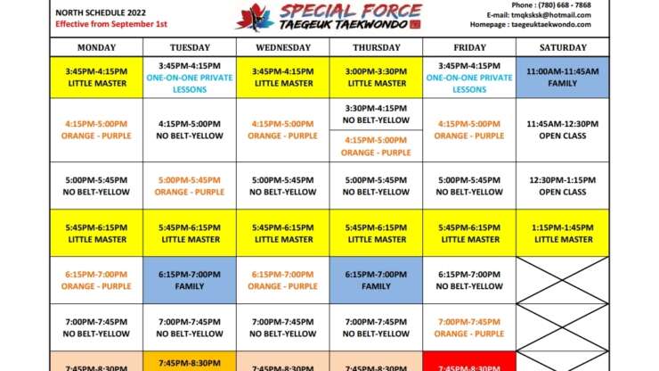 schedule-special-force-taegeuk-taekwondo-edmonton