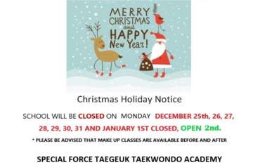 CHRISTMAS & NEW YEAR HOLIDAY NOTICE