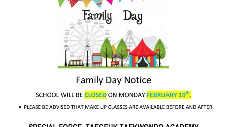 FAMILY DAY NOTICE