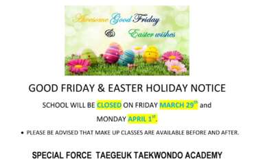 GOOD FRIDAY & EASTER HOLIDAY NOTICE