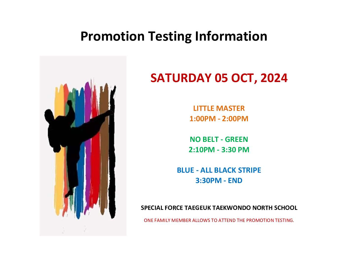 TESTING INFO(NORTH SCHOOL)