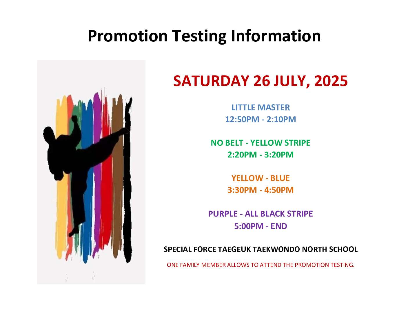 TESTING INFO(NORTH SCHOOL)