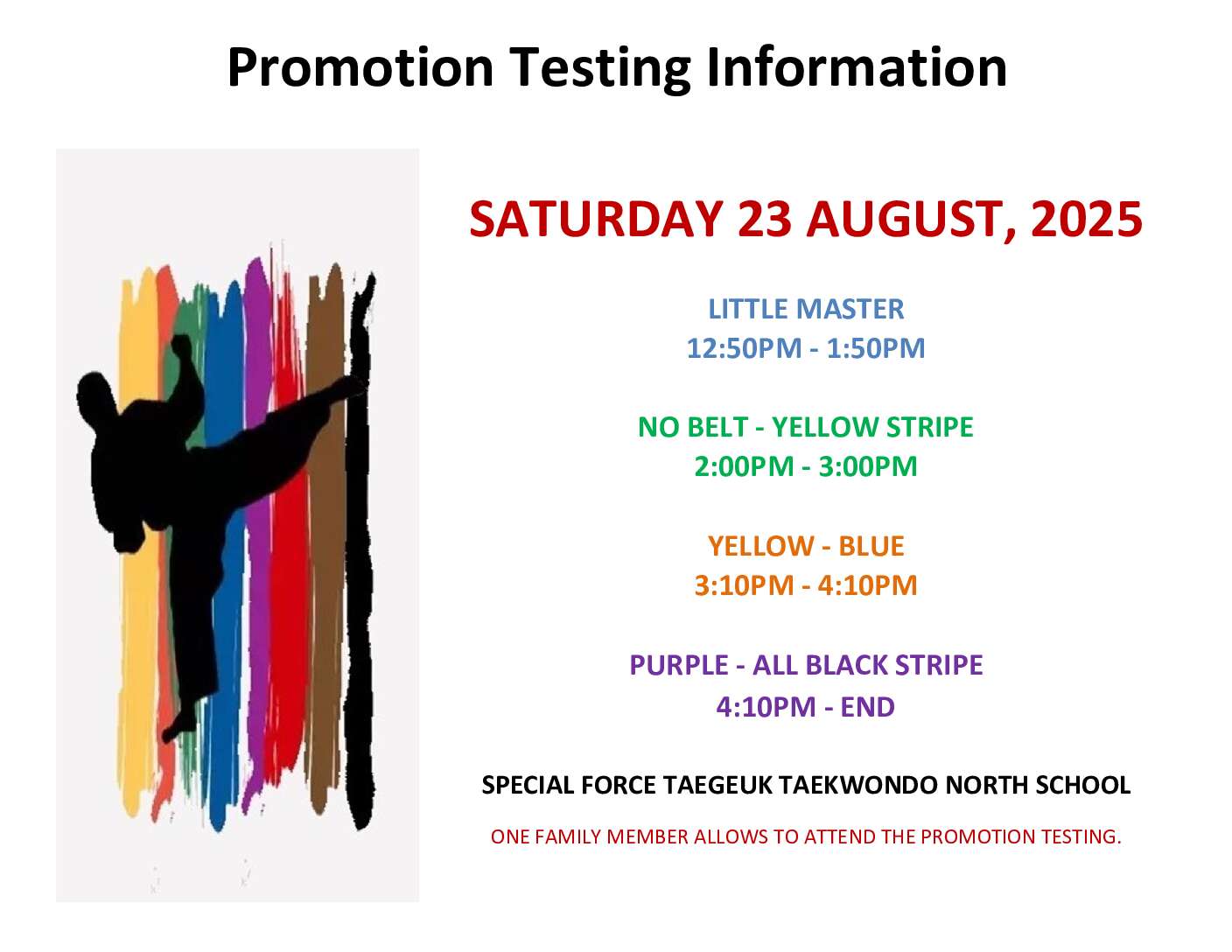 TESTING INFO(NORTH SCHOOL)