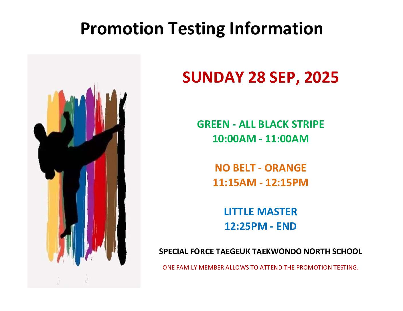 TESTING INFO(NORTH SCHOOL)