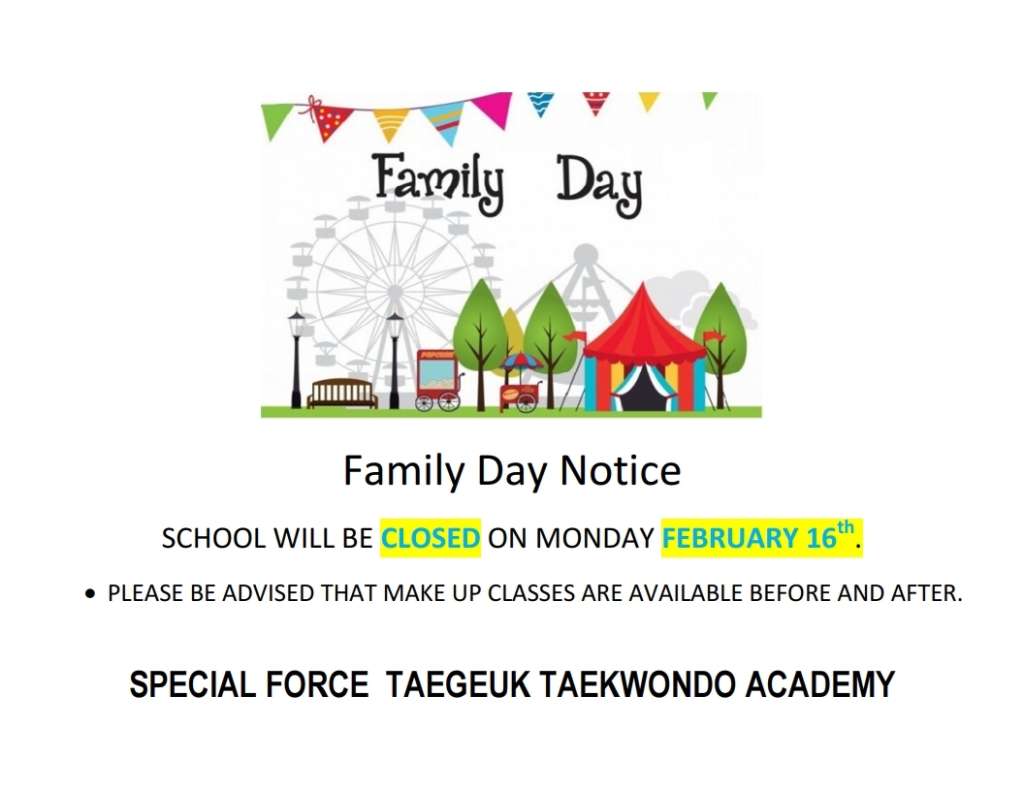 FAMILY DAY NOTICE