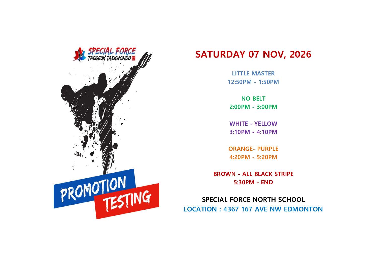 TESTING INFO(NORTH SCHOOL)