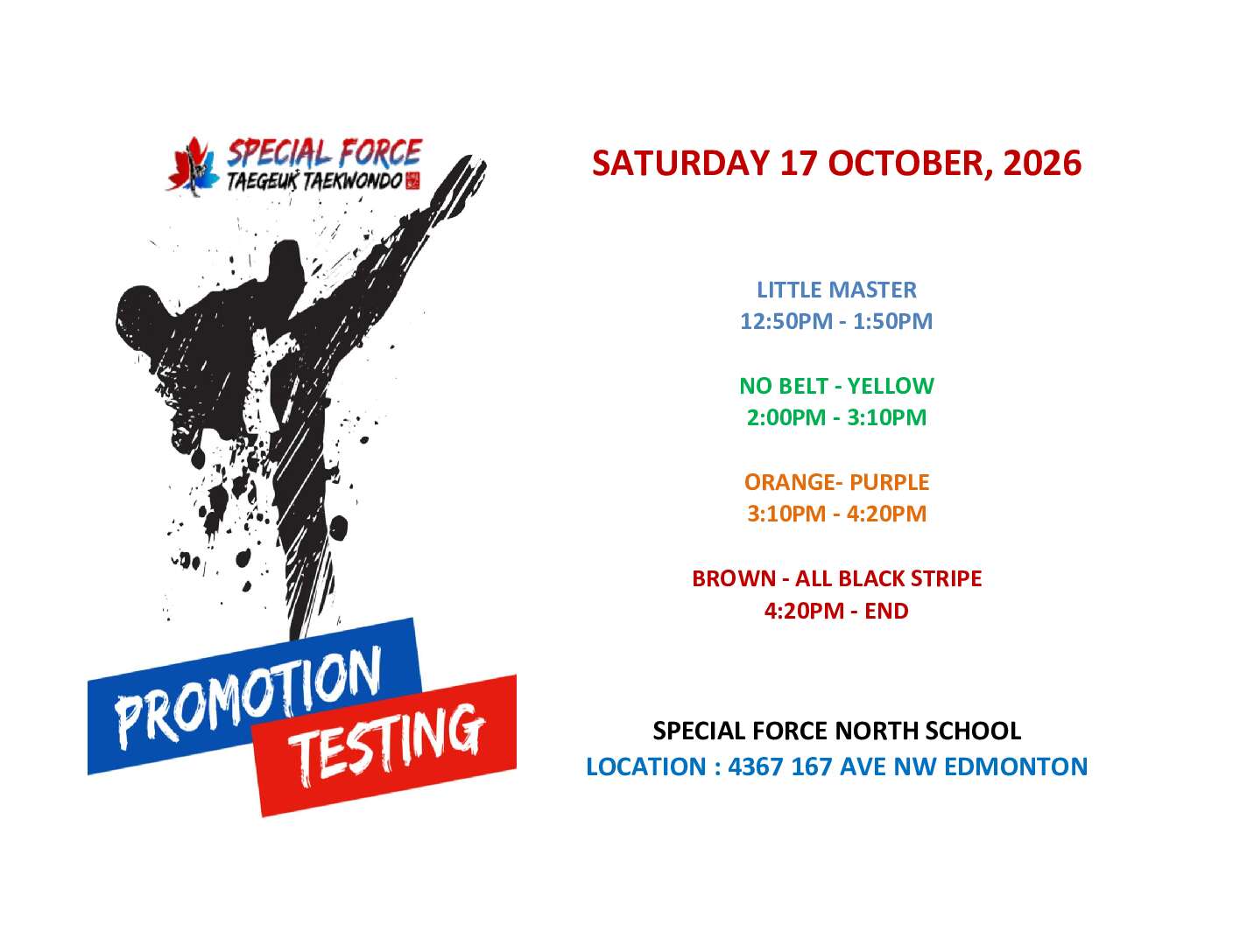 TESTING INFO(NORTH SCHOOL)