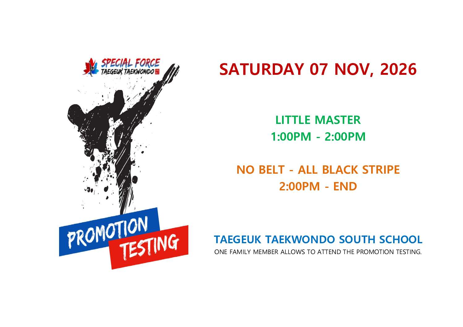 TESTING INFO(SOUTH SCHOOL)